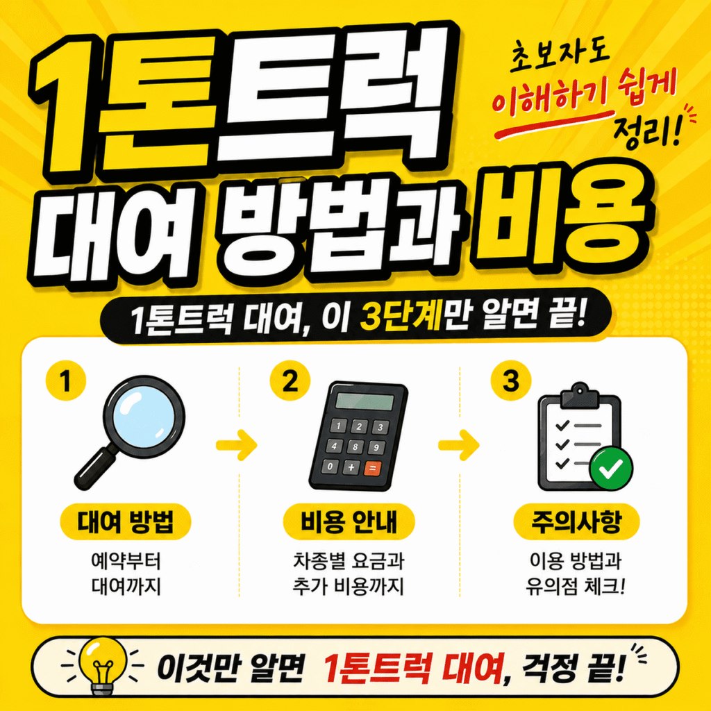 1톤트럭대여