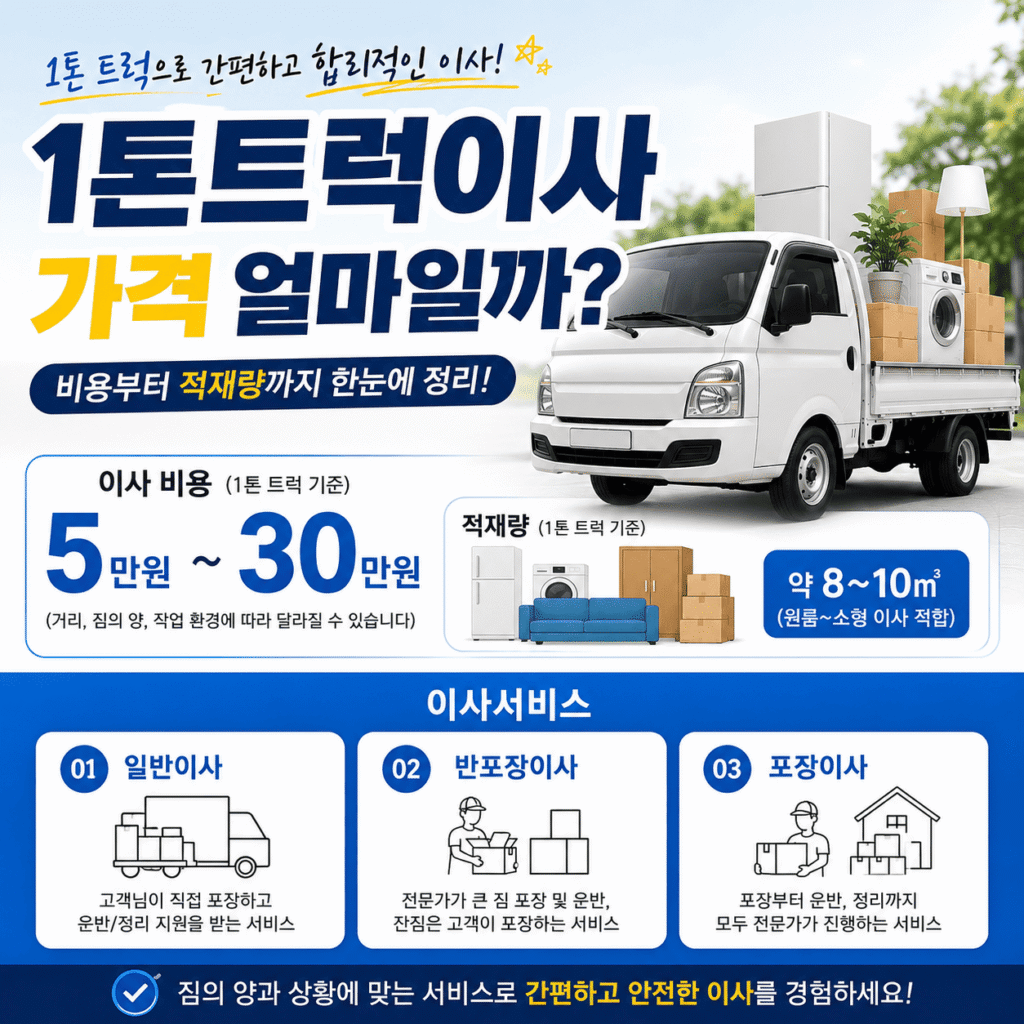 1톤트럭이사