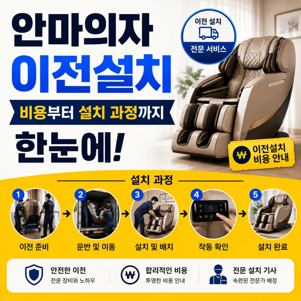 안마의자 이전설치 비용