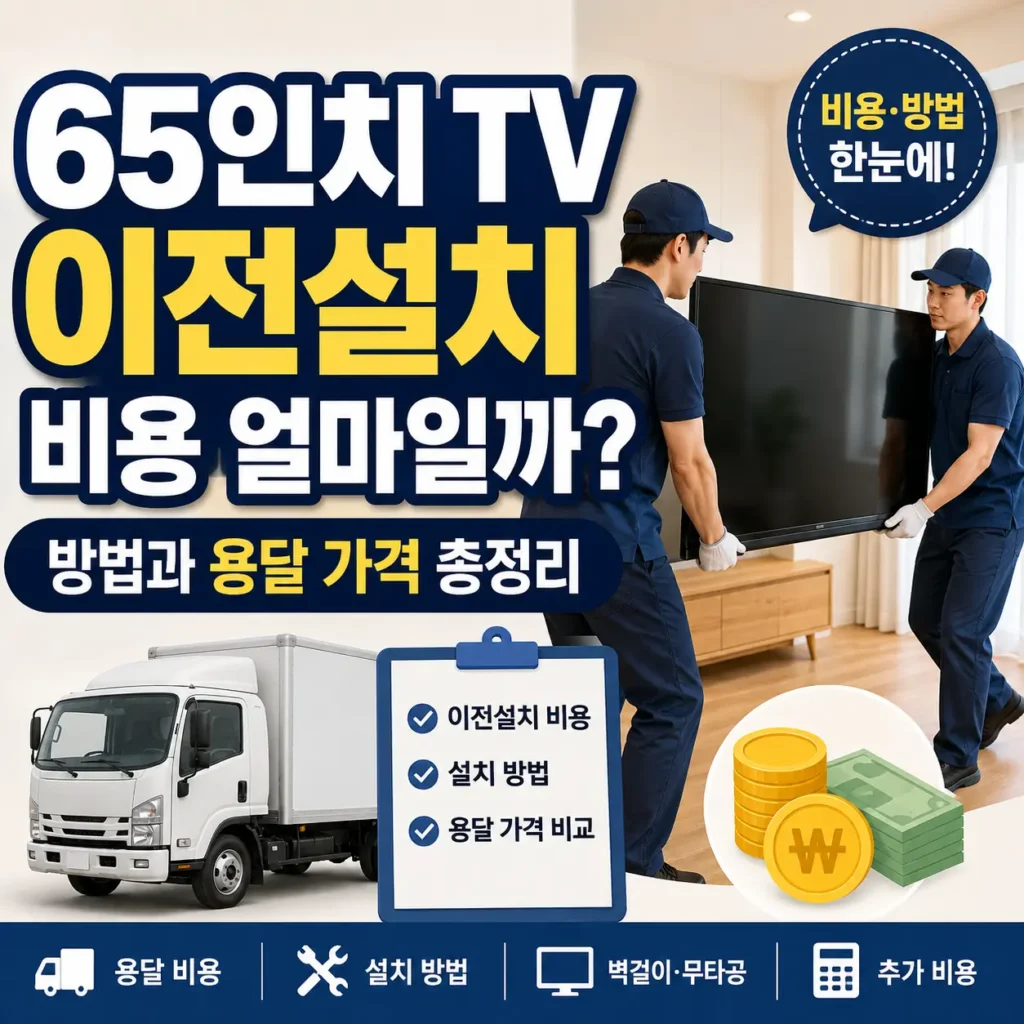 65인치 TV 이전설치 비용