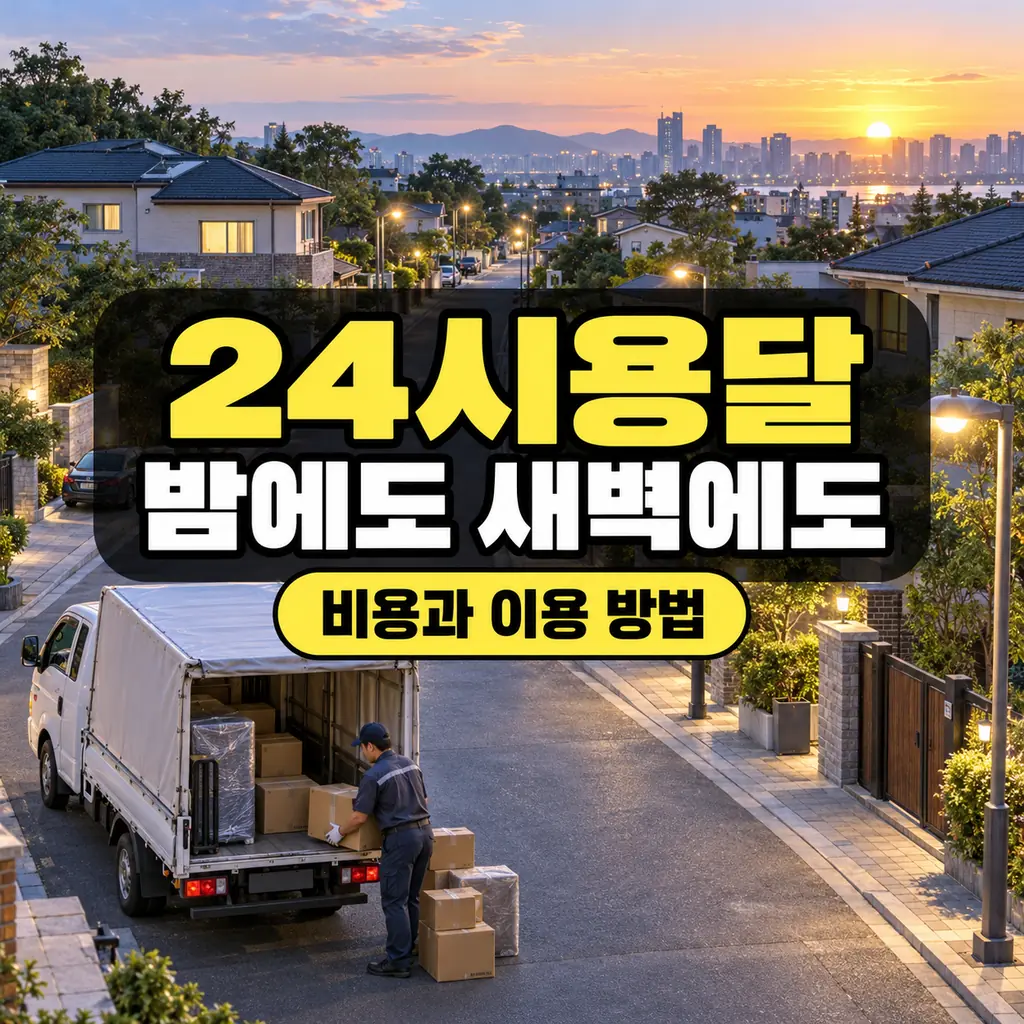 24시용달 비용, 야간용달과 새벽 용달 이용 전 알아둘 것