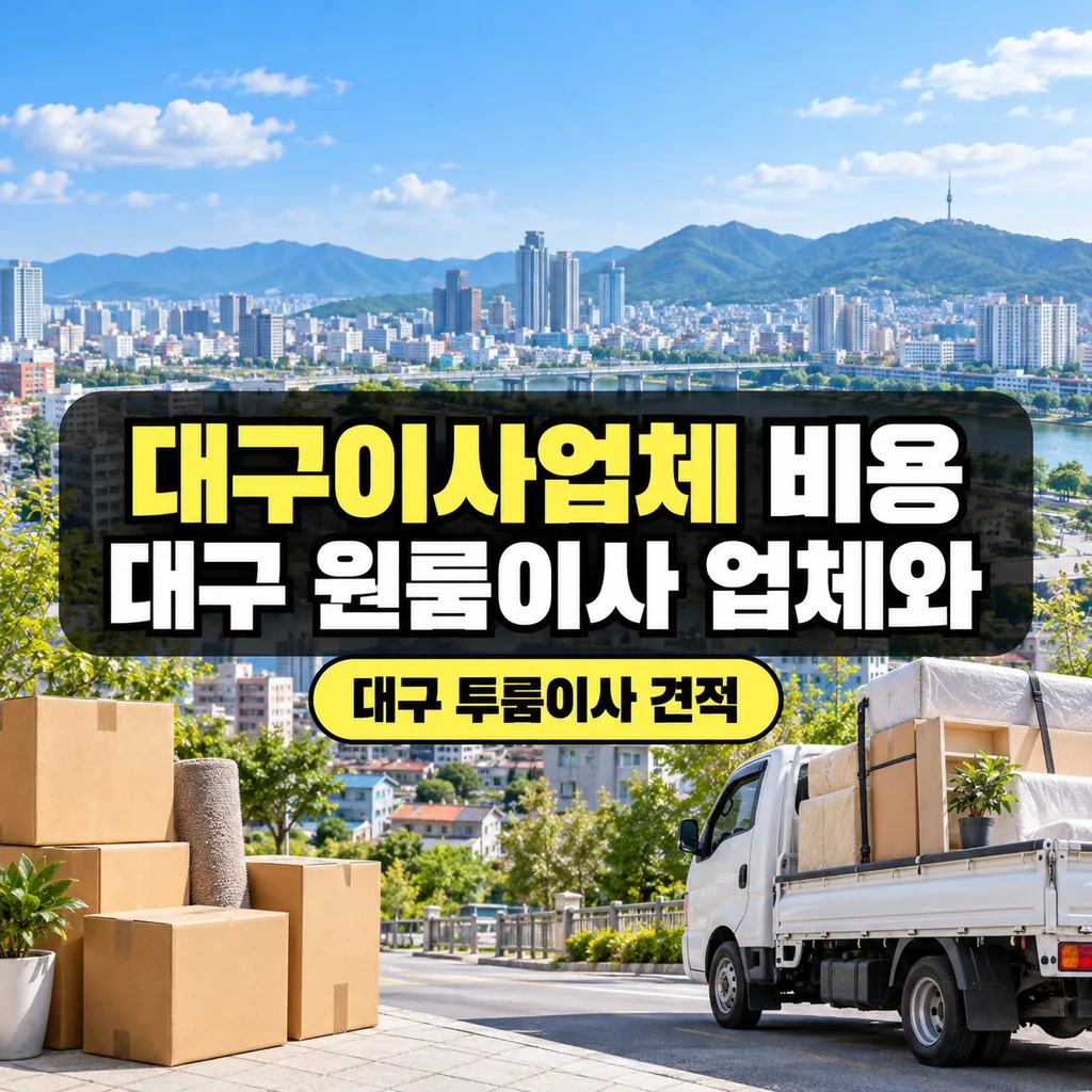 대구이사업체 비용, 대구 원룸이사 업체와 대구 투룸이사 견적