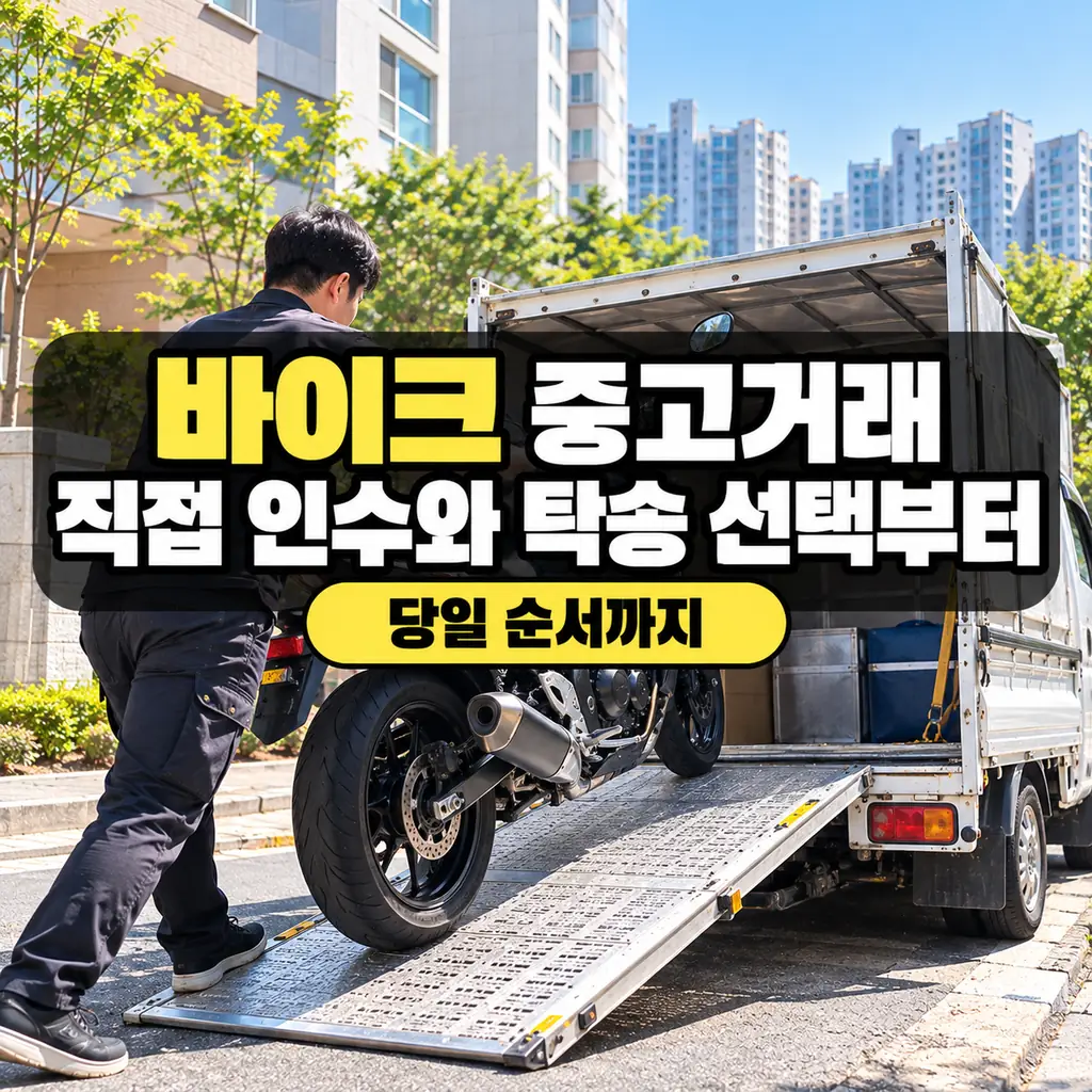 바이크 중고거래, 직접 인수와 탁송 선택부터 당일 순서까지