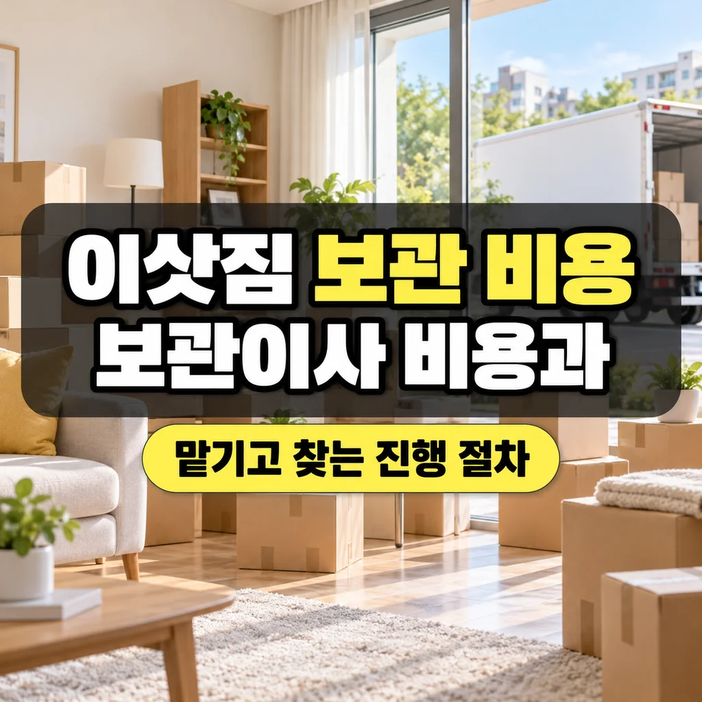 이삿짐 보관 비용, 보관이사 비용과 맡기고 찾는 진행 절차 (이사짐보관비용)