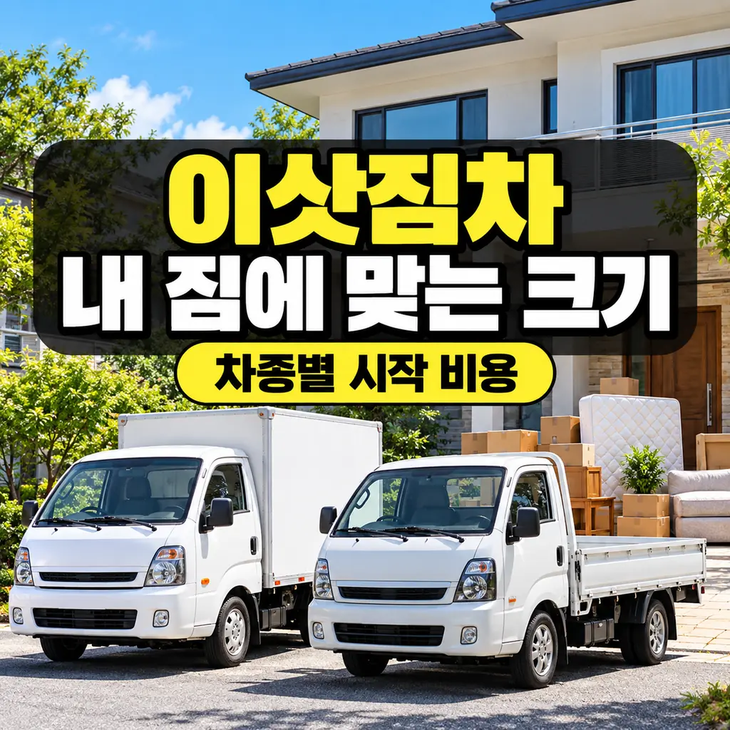 이삿짐차 이삿짐 차 크기와 이사 트럭 차종별 시작 비용